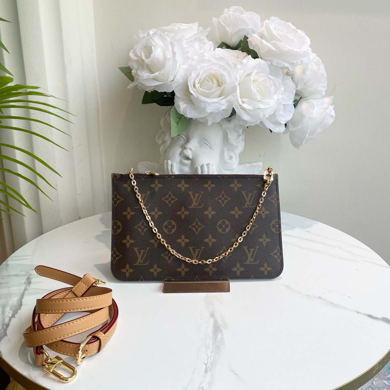 95新 LouisVuitton/路易威登 御古屋/70951/ nf 子包芯片 