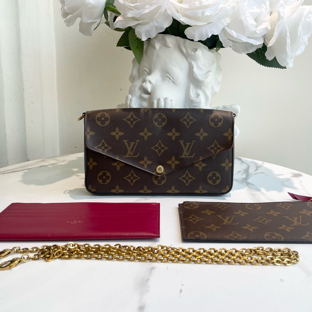 95新 LouisVuitton/路易威登 御古屋/64523/三合一 16年