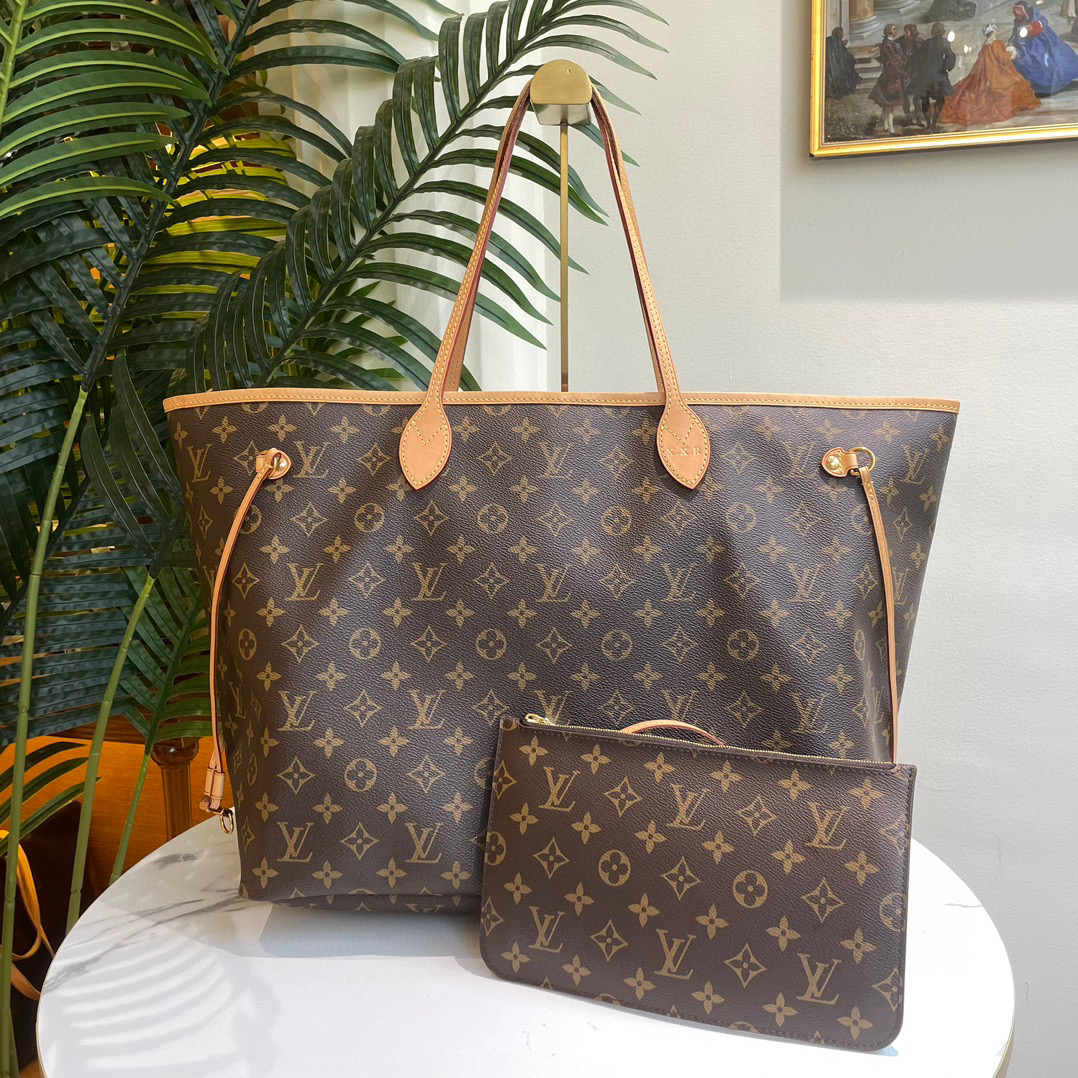 95新 LouisVuitton/路易威登 御古屋/45640/大号nf 17年子母 刻字