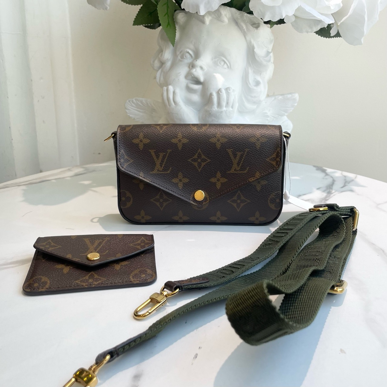 95新 LouisVuitton/路易威登 御古屋/63941/新款三合一芯片