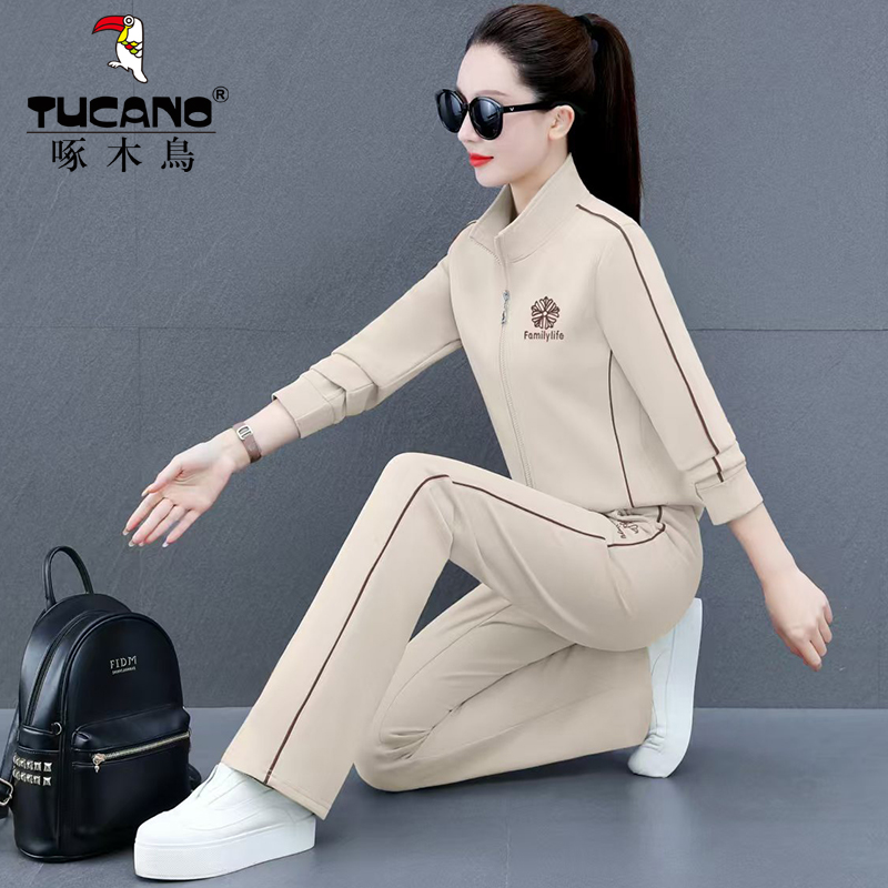 2025新款品牌套装减龄秋冬气质运动套装时尚洋气时髦直筒裤两件套