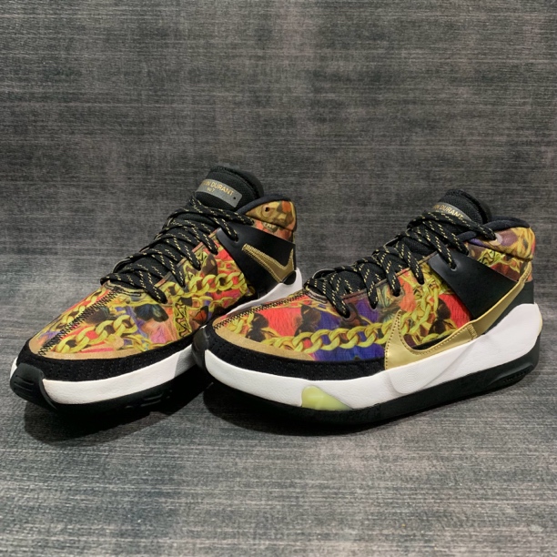 42码/杜兰特 KD13 EP 黑金 蝴蝶 9.9新 气垫饱满 无原盒 篮球鞋