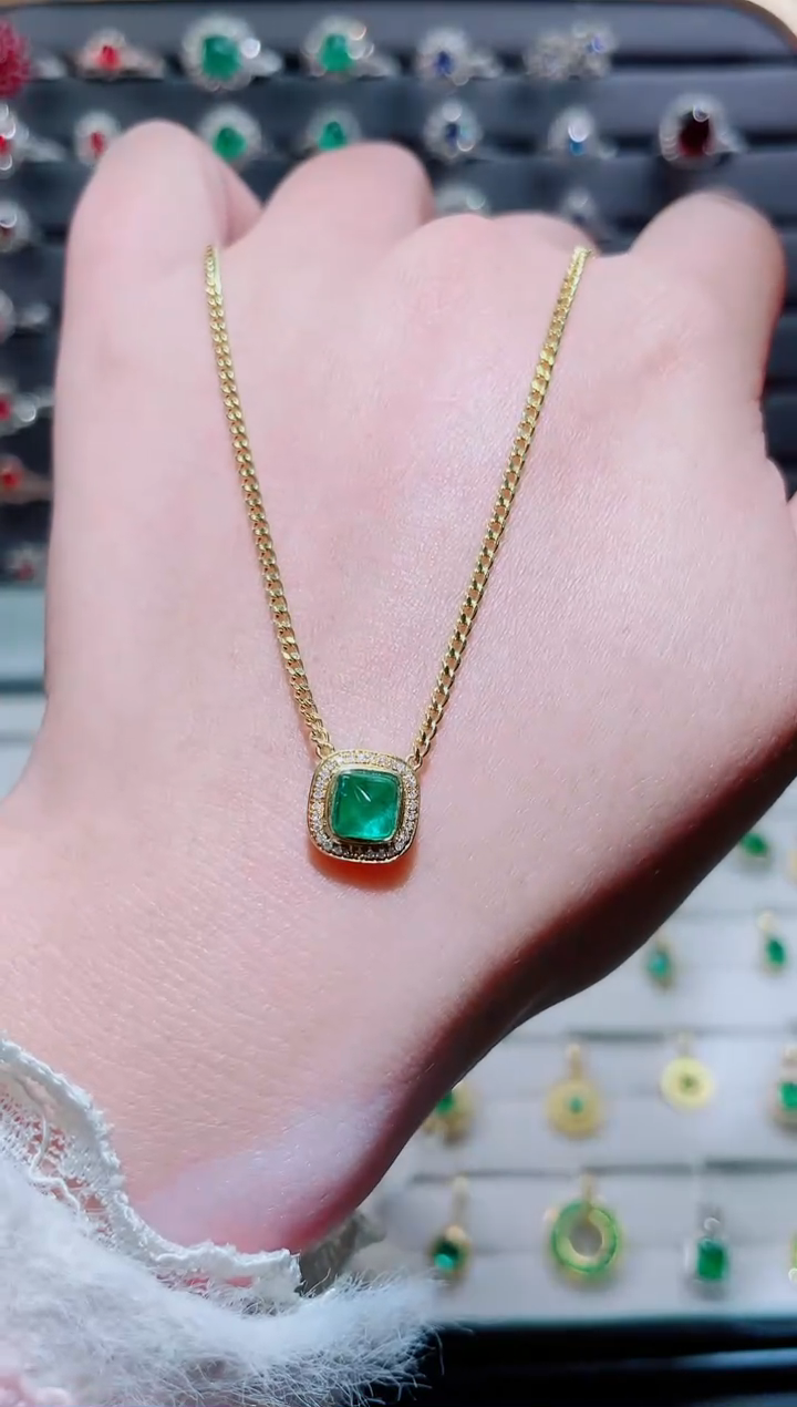 【闪购商品】祖母绿锁骨链18K金镶嵌·