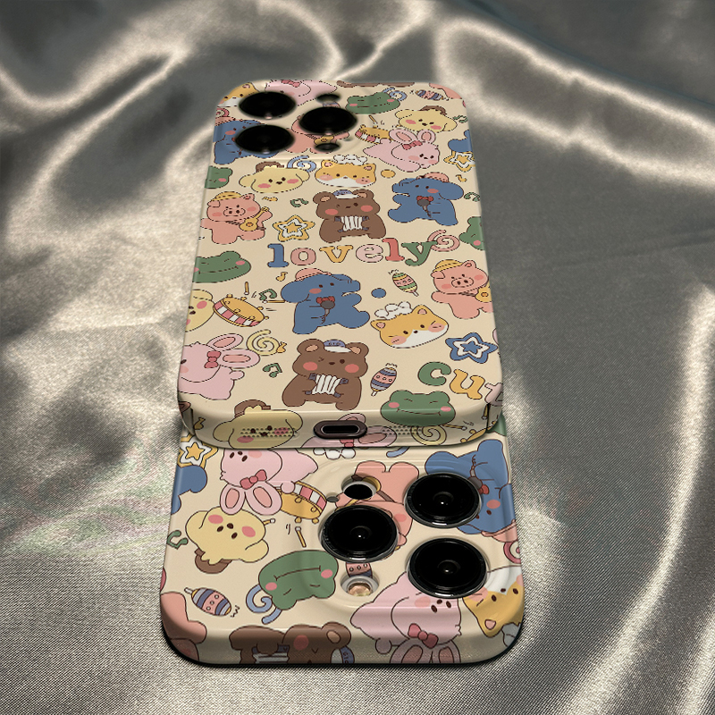 适用苹果14菲林硬壳iphone13promax/12/11手机壳xs/xr/78动物合集
