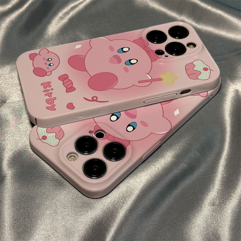 粉色卡比适用iPhone14pro手机壳11/12苹果13promax亮面xr女7p硬套