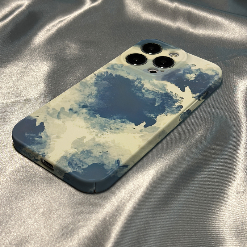 菲林壳蓝色水墨适用iPhone14pro手机壳14苹果14pro时尚14promax手