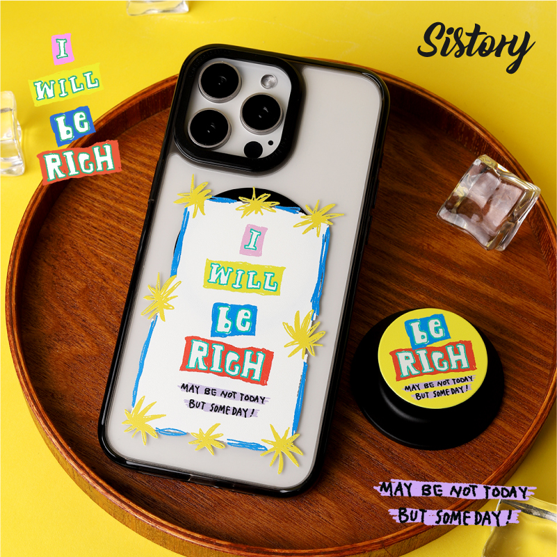 sistory 总有一天我会暴富 防摔手机壳适用iPhone16promax15 14