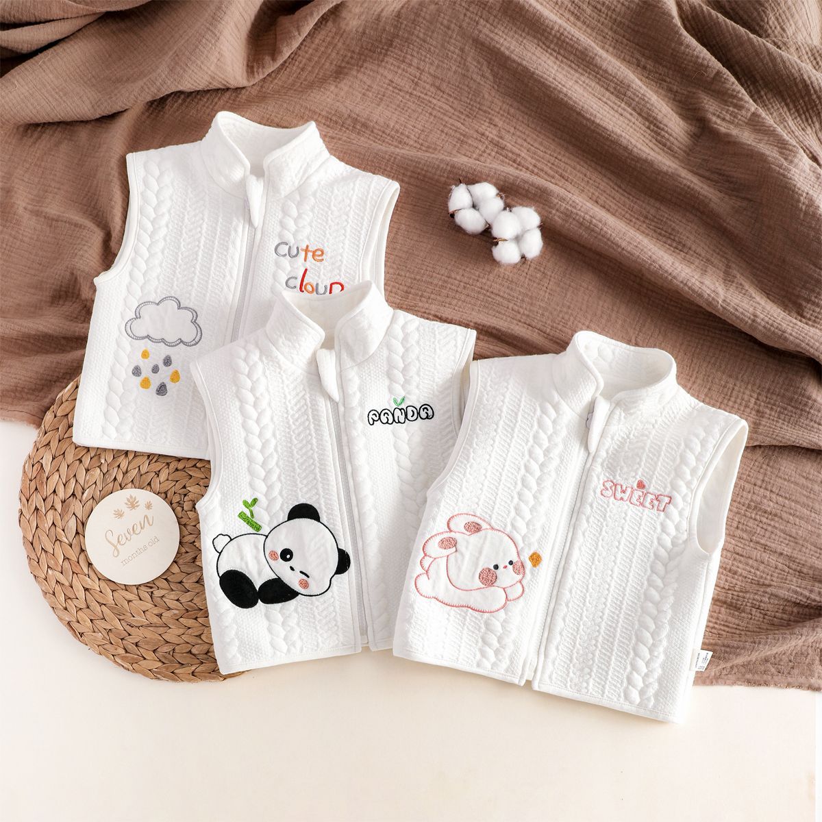 儿童无骨a类纯棉保暖外穿外套安阳婴童加棉背心童装衣服马甲