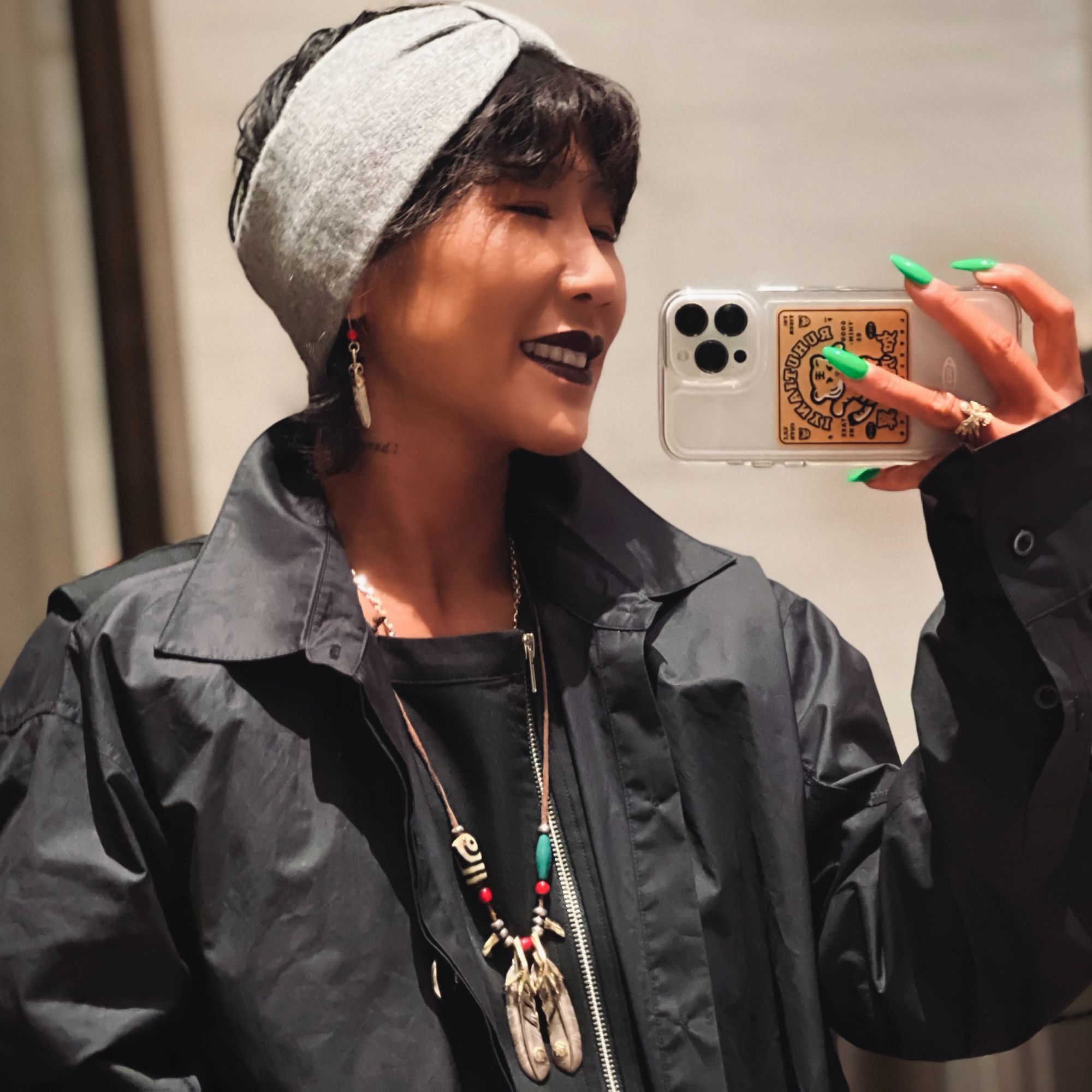 非金属珐琅耳饰 【Black Tiger】羽毛小众耳饰·（一只）