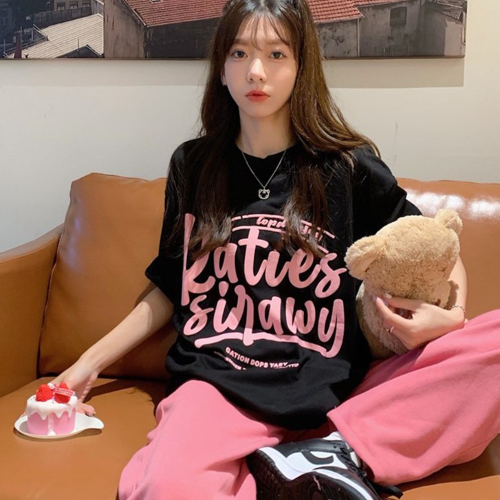 t334#2023夏季新款韩版T恤女短袖夏季宽松百搭休闲上衣女t恤