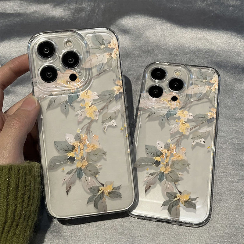 国风桂花iphone15苹果手机壳14promax硅胶13pro透明12高级11全包