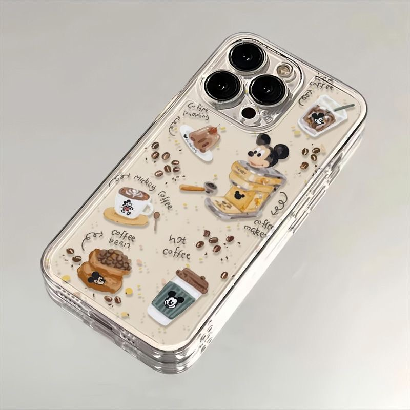 奶茶米奇鼠iphone15苹果手机壳14promax软胶13pro透明12/可爱11软