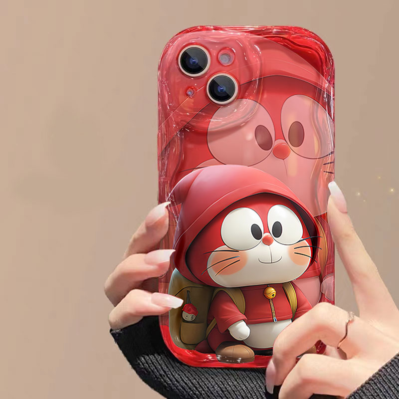 哆啦A梦iphone15苹果手机14promax网红全包奶油软壳13p高级12卡通