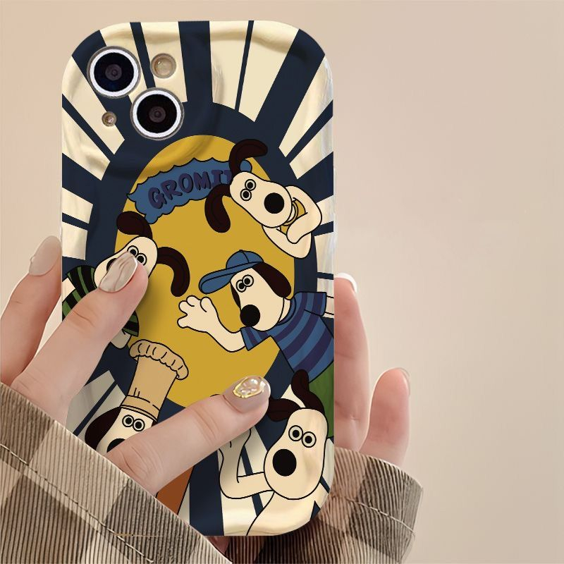 卡通掌门狗iphone15苹果手机14promax网红奶油软壳13p可爱12/11