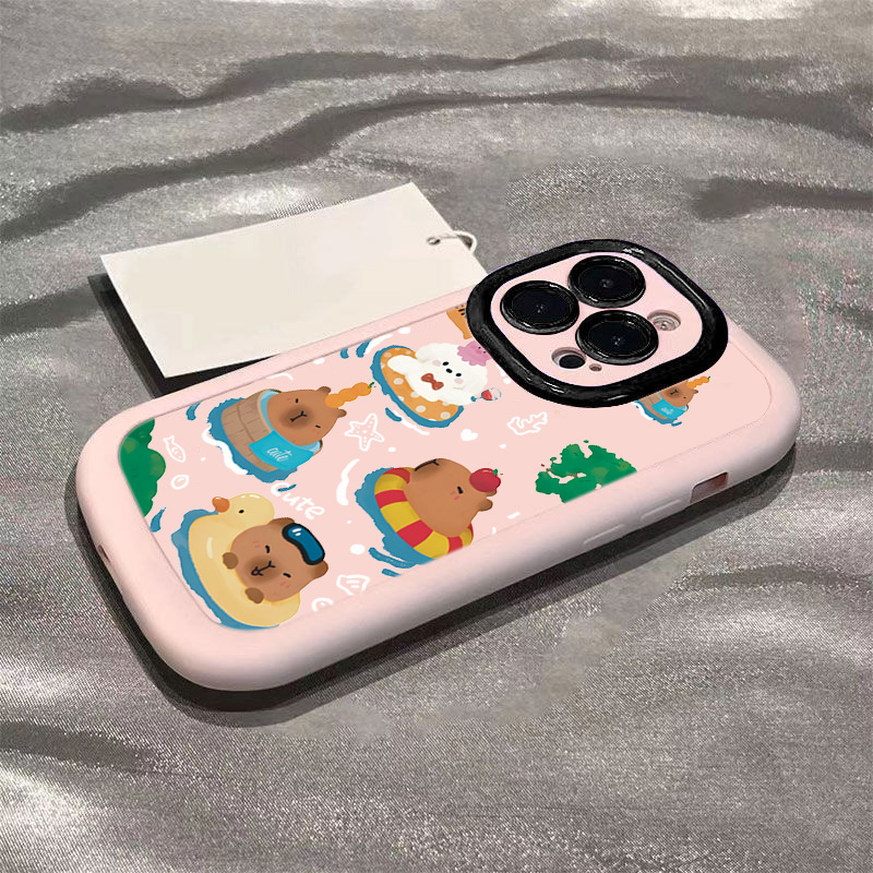 泡澡卡皮巴拉iPhone15ProMax手机壳14苹果13pro硅胶12p高级11软壳