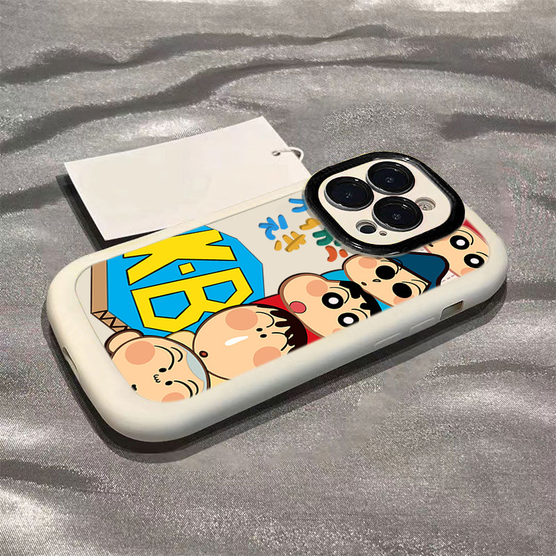 可爱小新小伙伴苹果14promax手机壳iphone15全包13pro硅胶12p女11