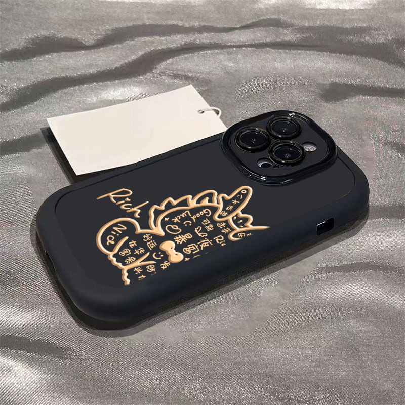2024年龙宝线条龙14promax手机壳iphone15全包13pro高级12p软壳11