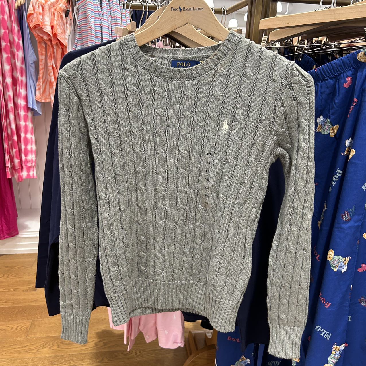 奥莱拉夫劳伦女士标准款编织麻花毛衣建议卡码喜欢宽松拍大