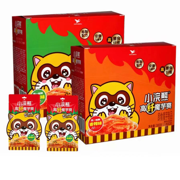 小浣熊高纤魔芋爽麻辣香辣素毛肚素肉辣味辣条零食风休闲小吃食品
