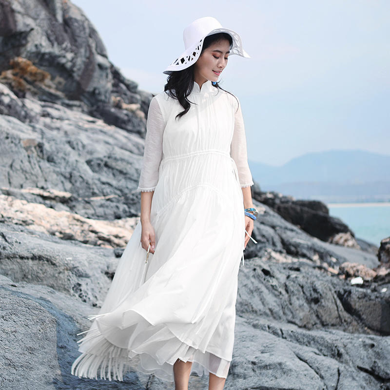 杨丽萍衣橱-不染优雅仙气百搭女装连衣裙