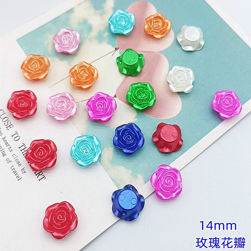 14MM幸福玫瑰花扣子手工材料