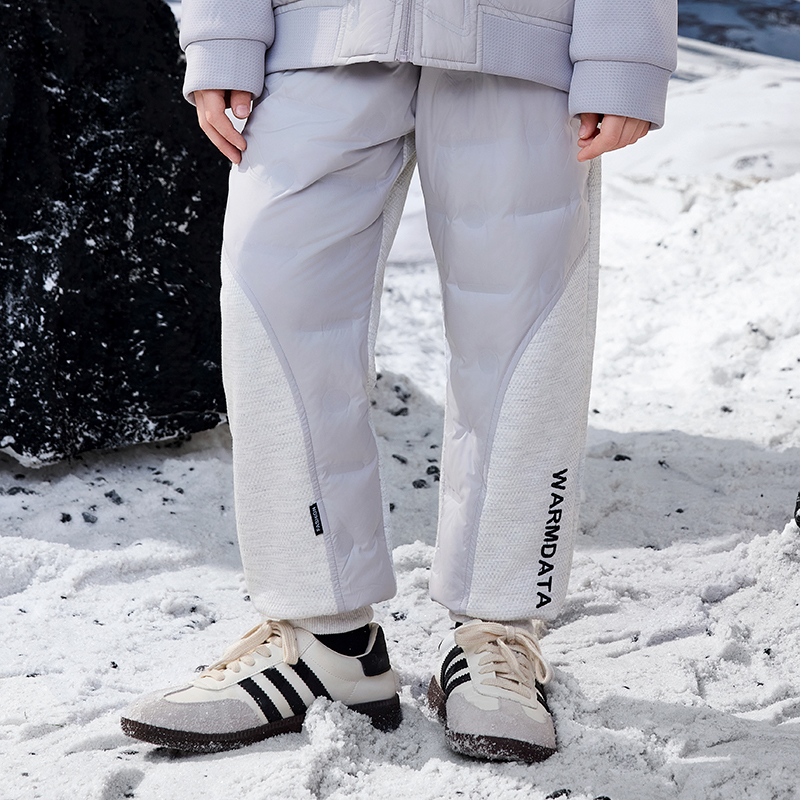 YAYA/鸭鸭男女童品牌秋冬中大童保暖休闲加厚羽绒裤G007