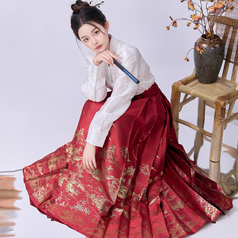 【促销福利款】明制马面裙飞机袖上衣新中式国风日常装中国风汉元素