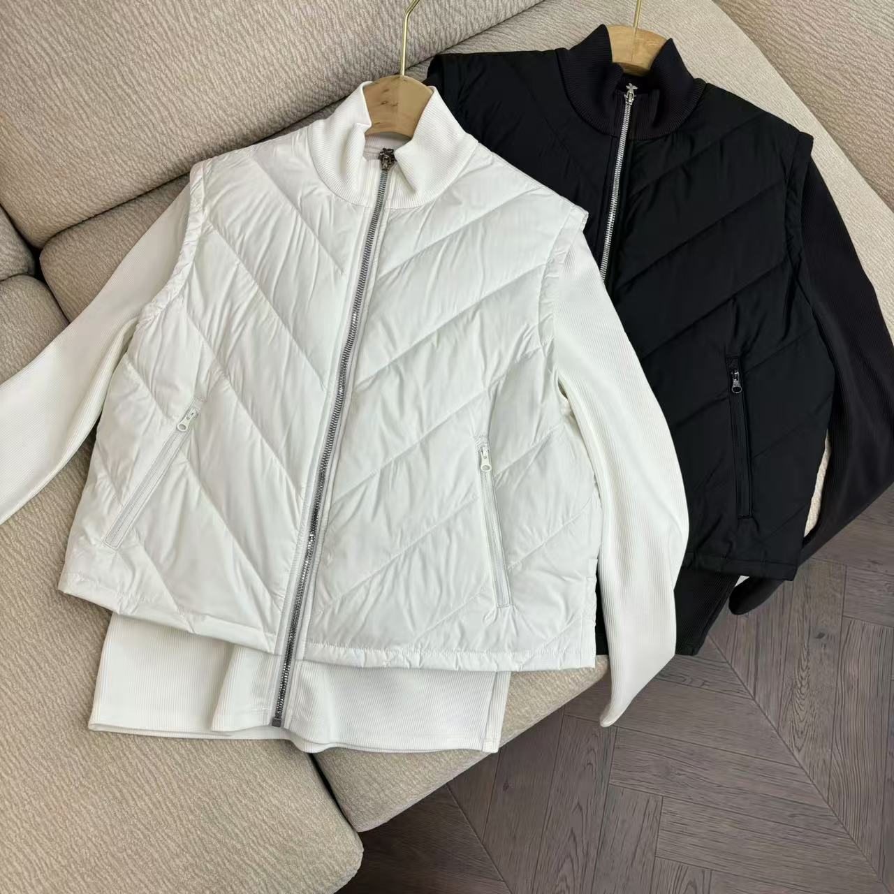 CSY3580 美国客人订单 假两件拼接羽绒服