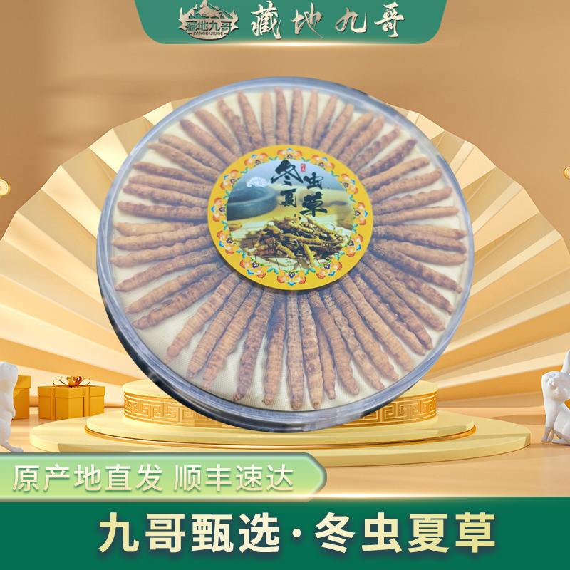 藏地九哥干冬虫夏草50根严选虫草泡酒饱满食用干草（礼盒随机）4