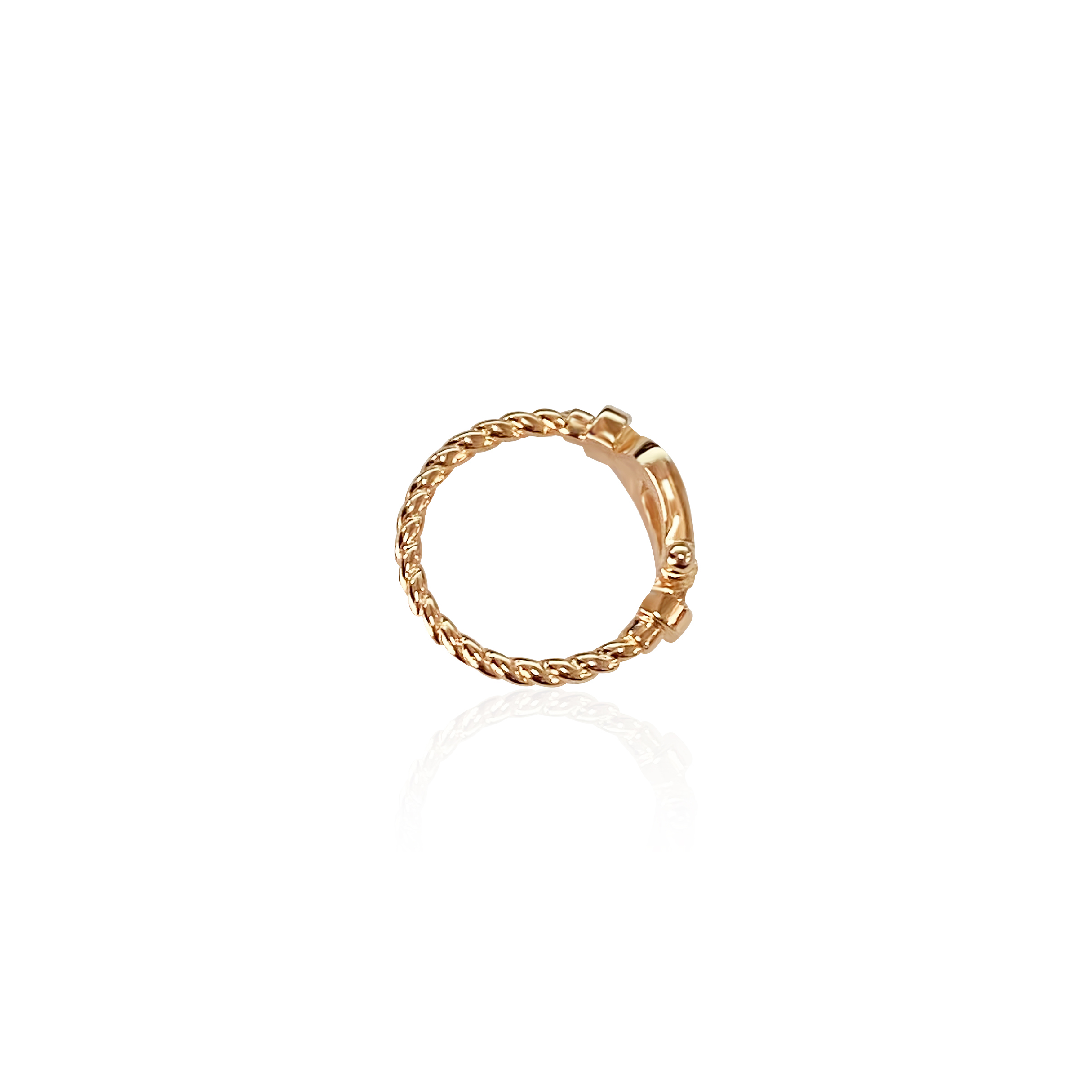 925银戒指 精雕马蹄戒指-9008