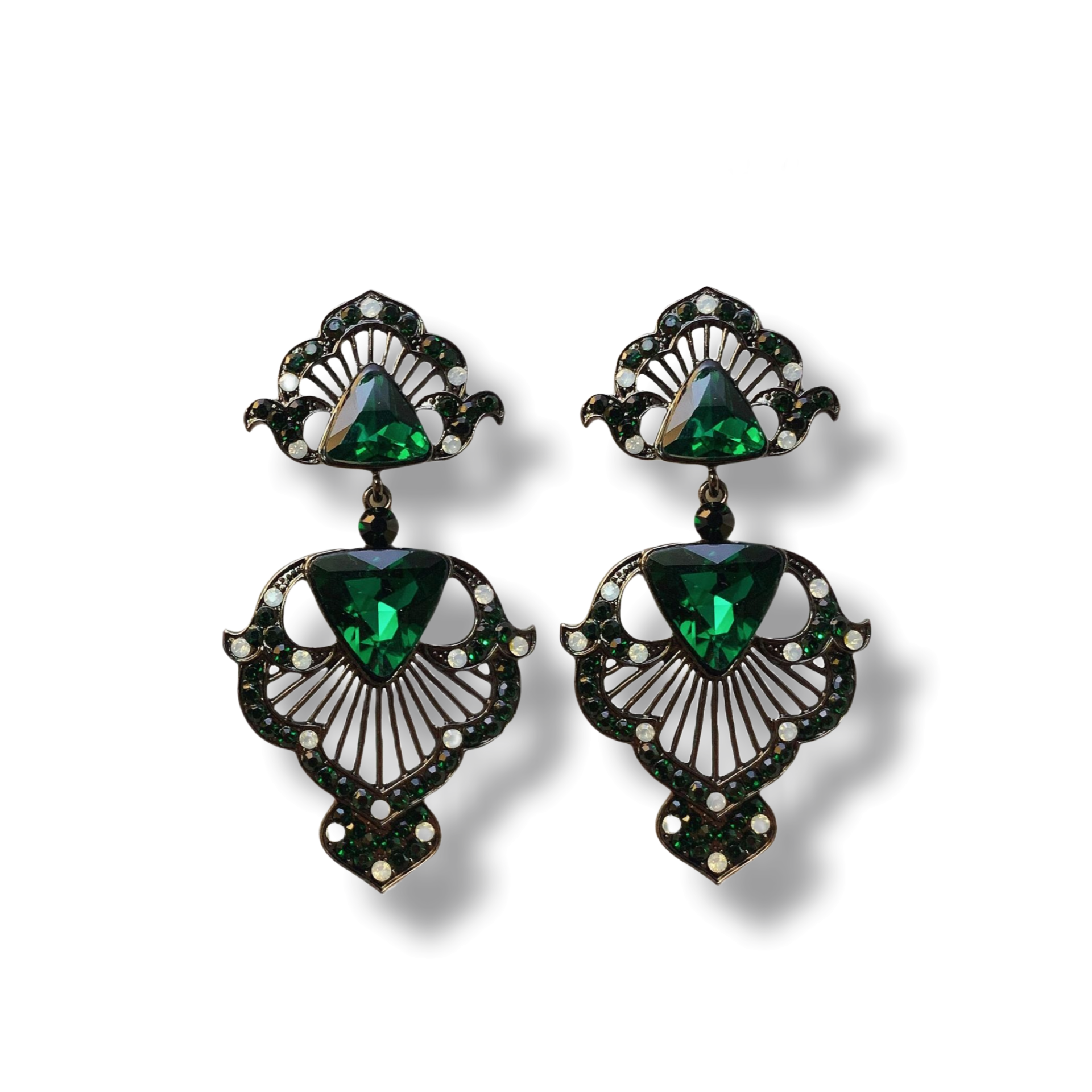 铜合金珐琅耳饰 定制欧货-8473时尚复古高级感耳钉