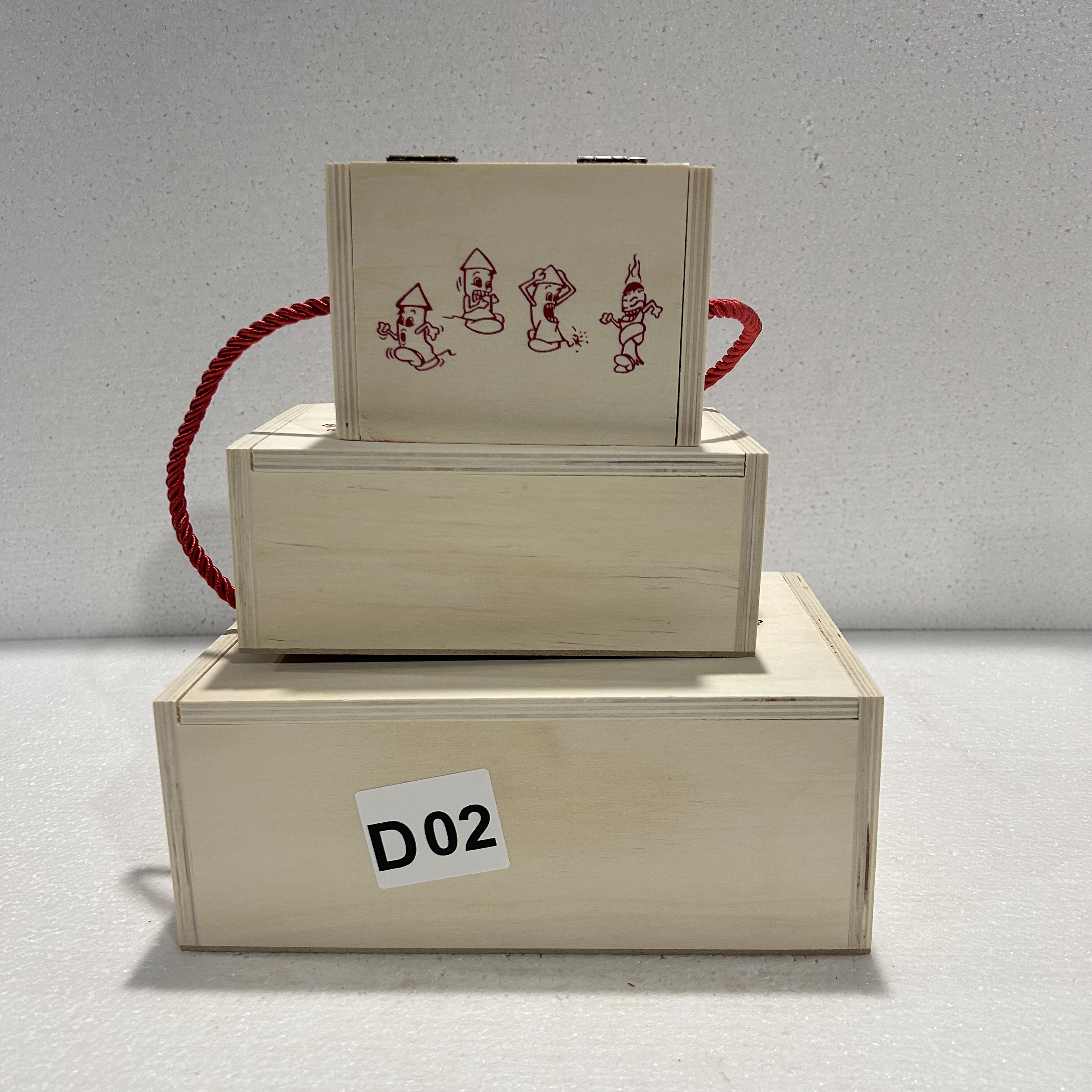 D02直播可拍杨木合板套三木盒带绳带盖 样品孤品微瑕疵不支持退换