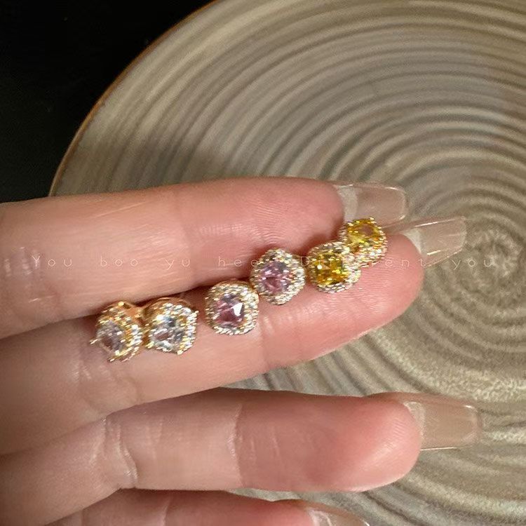 合金耳饰 轻奢小方糖耳钉简约百搭高级感气质耳饰时尚迷你耳骨钉