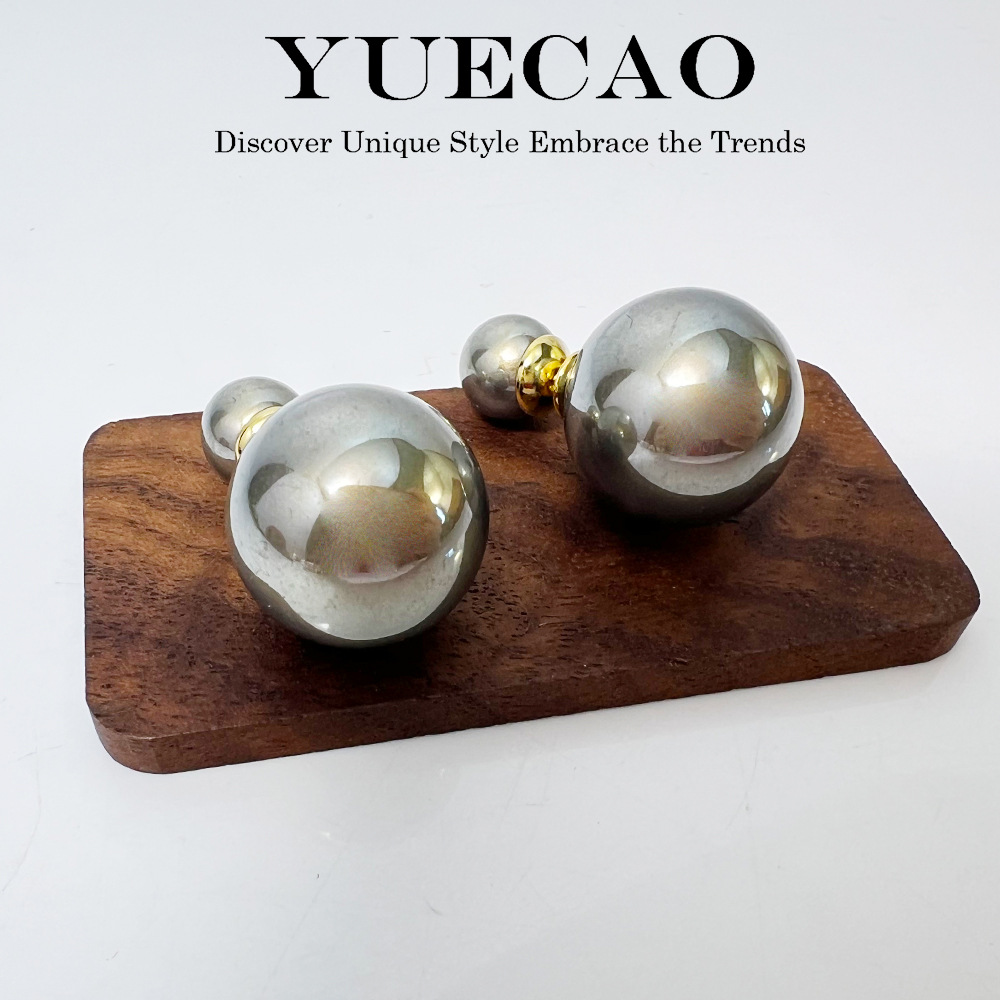 合金仿珍珠耳饰 ZIZI Vintage法式大珍珠高亮珠S925银针镀真金