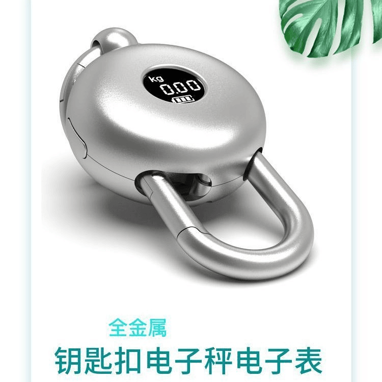  家用迷你便携电子秤手提称简约个性防丢腰挂钥匙扣