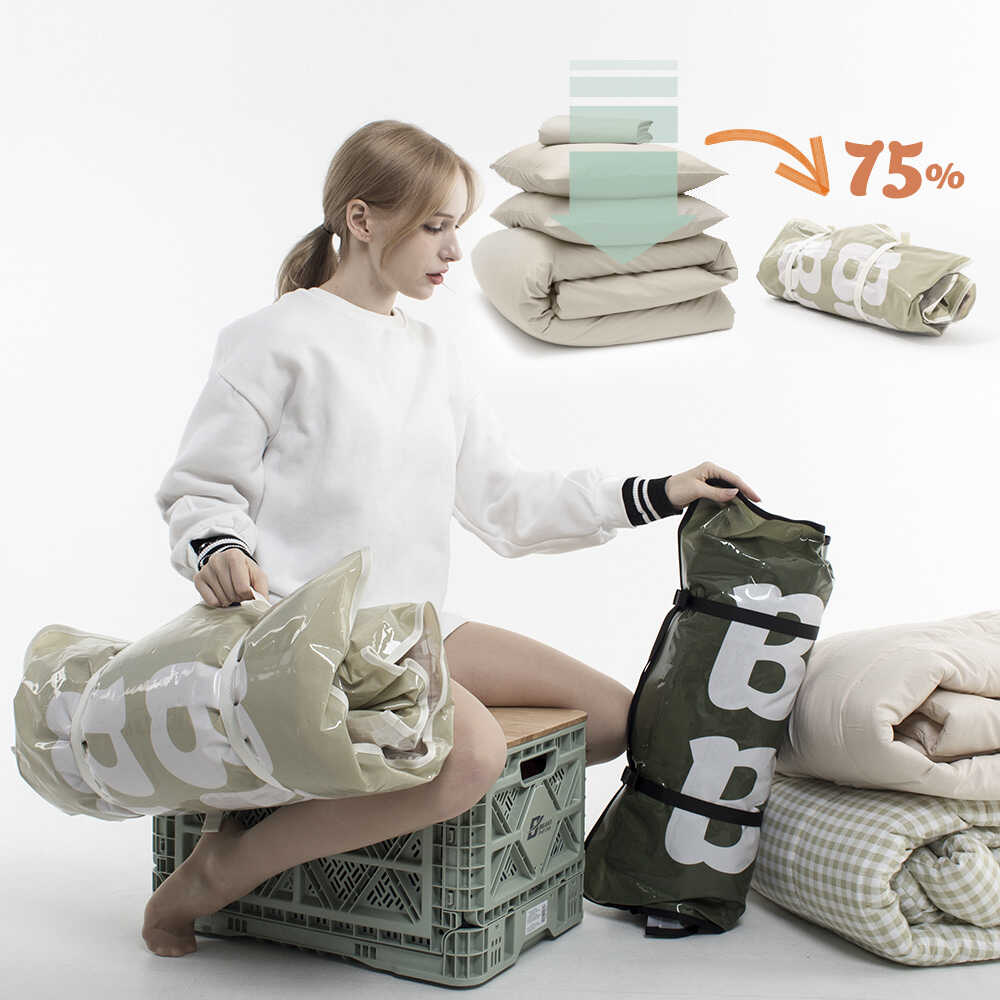 户外露营骑行轻量化被子压缩收纳袋羽绒被大容量防潮防水