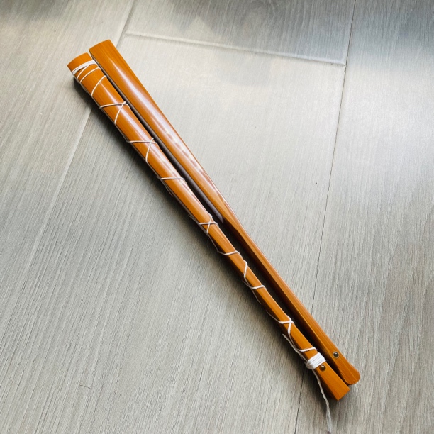 【余立平精制双合青】文玩折扇川料老玉竹同料白牛角钉 95寸16方2.0