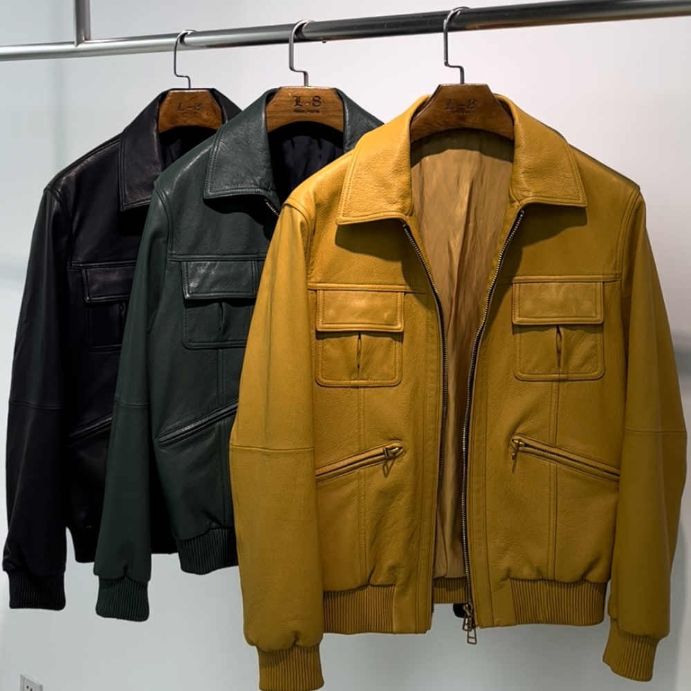 山羊皮潮款春秋时尚休闲全志龙同款男士真皮皮衣