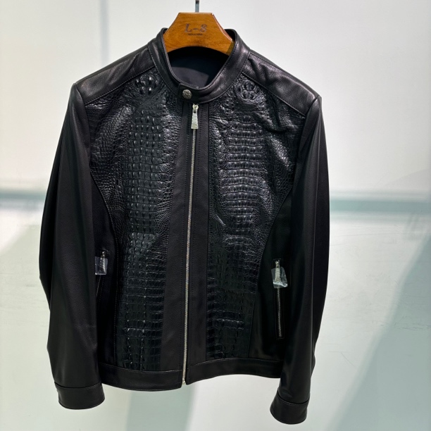 秋季新款真皮皮衣男短款立领夹克机车服潮外套