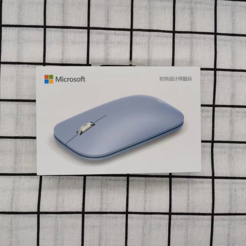 全新未使用 Microsoft/微软 时尚设计师超薄轻盈4.0蓝影技术鼠标