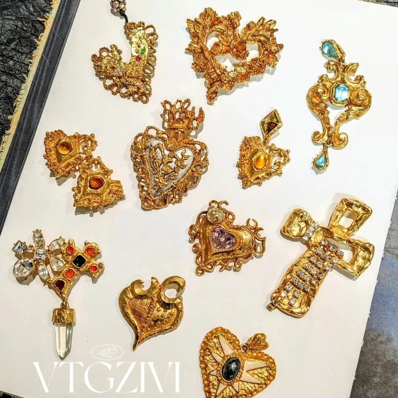 铜合金耳饰 VTGZIVI饰品/B04/复古时尚百搭款/铜合金中古孤品系列