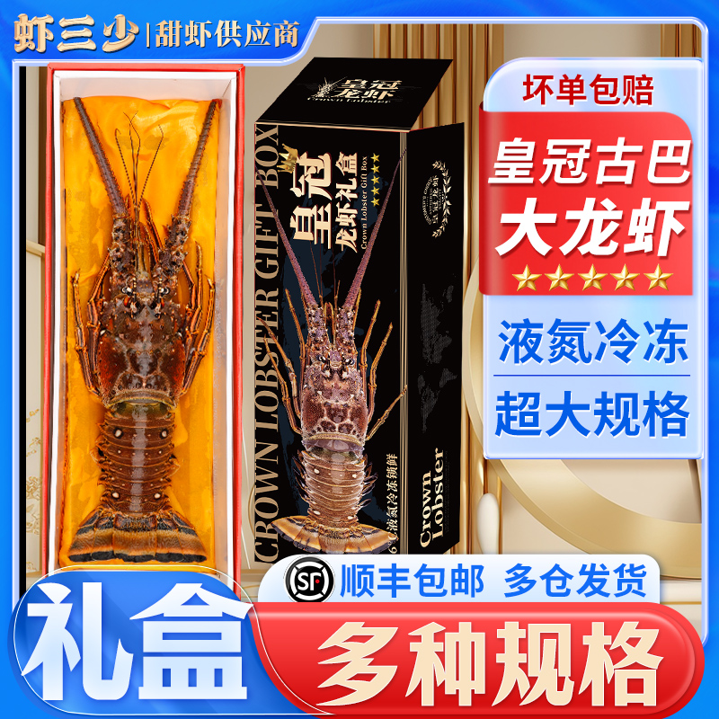 【小龙年】古巴龙虾礼盒特大鲜活冷冻年货送礼海鲜大礼包
