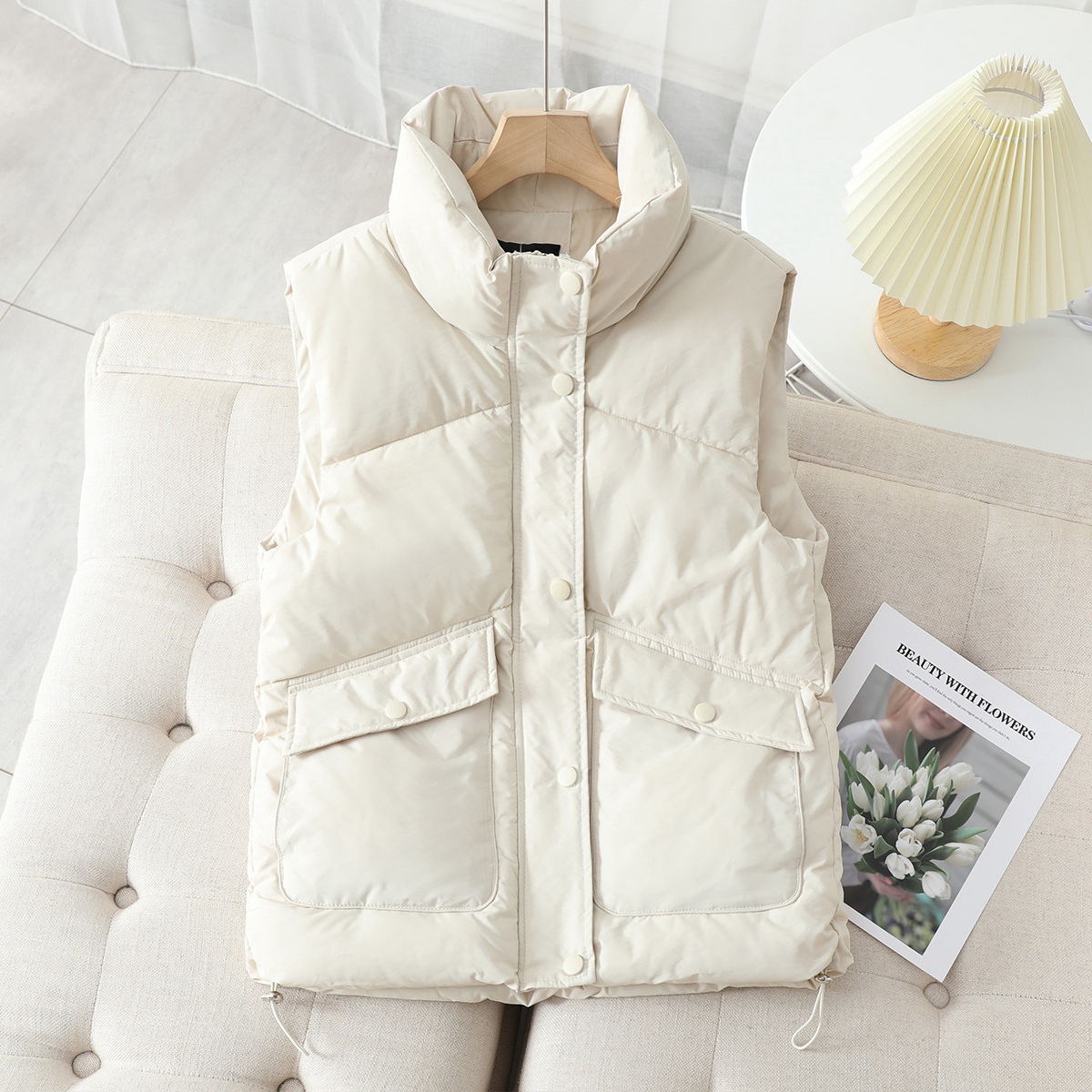 【80-200斤】百搭羽绒棉服马甲女秋冬新款宽松背心韩版坎肩外套潮