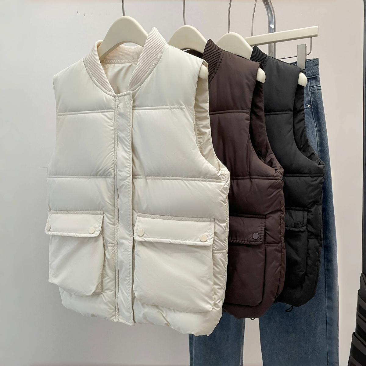 8802胖mm大码秋冬棉服马甲女新款坎肩背心学生短款保暖马夹外套