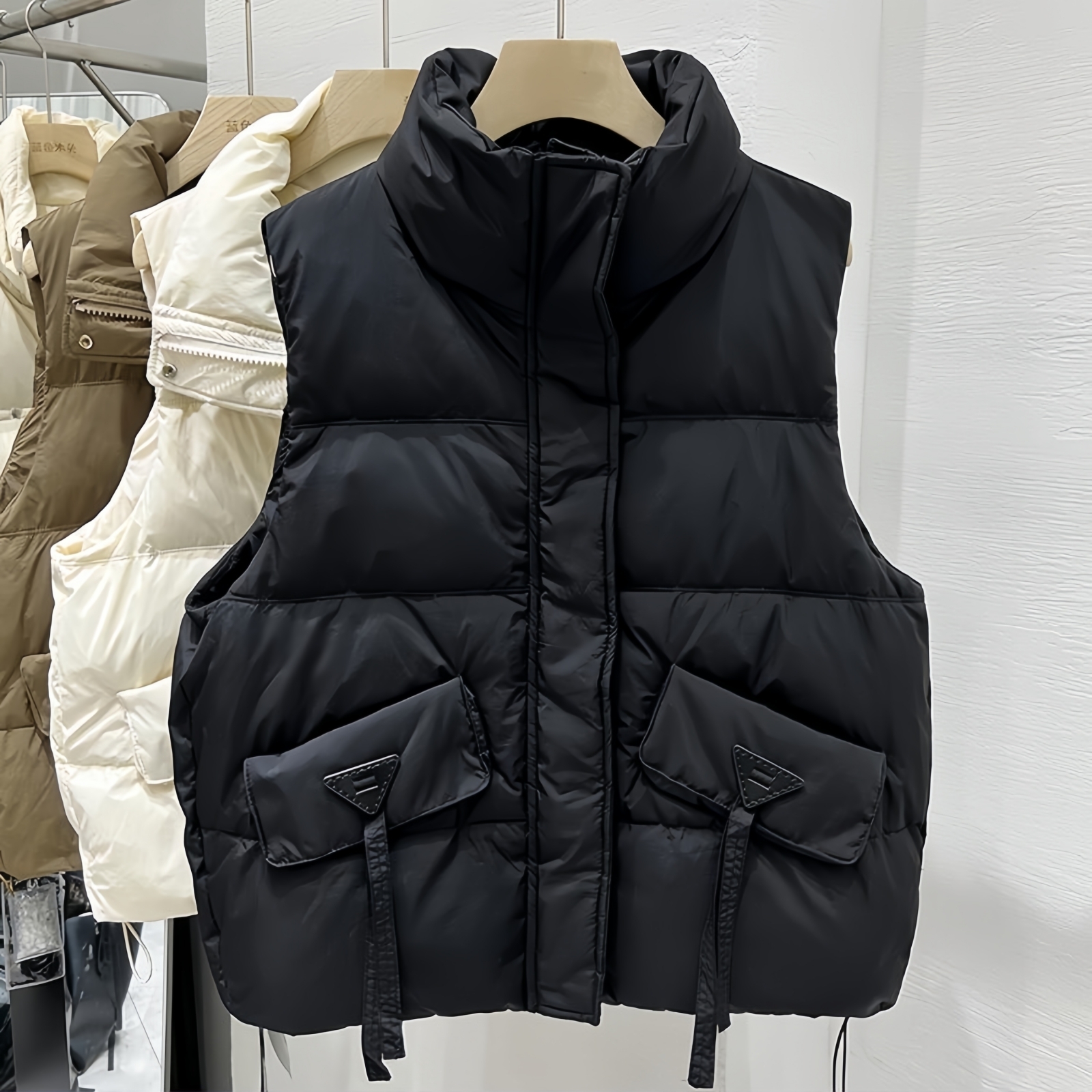 8811大码胖mm新款棉服马甲女秋冬短款时尚外穿洋气棉马夹