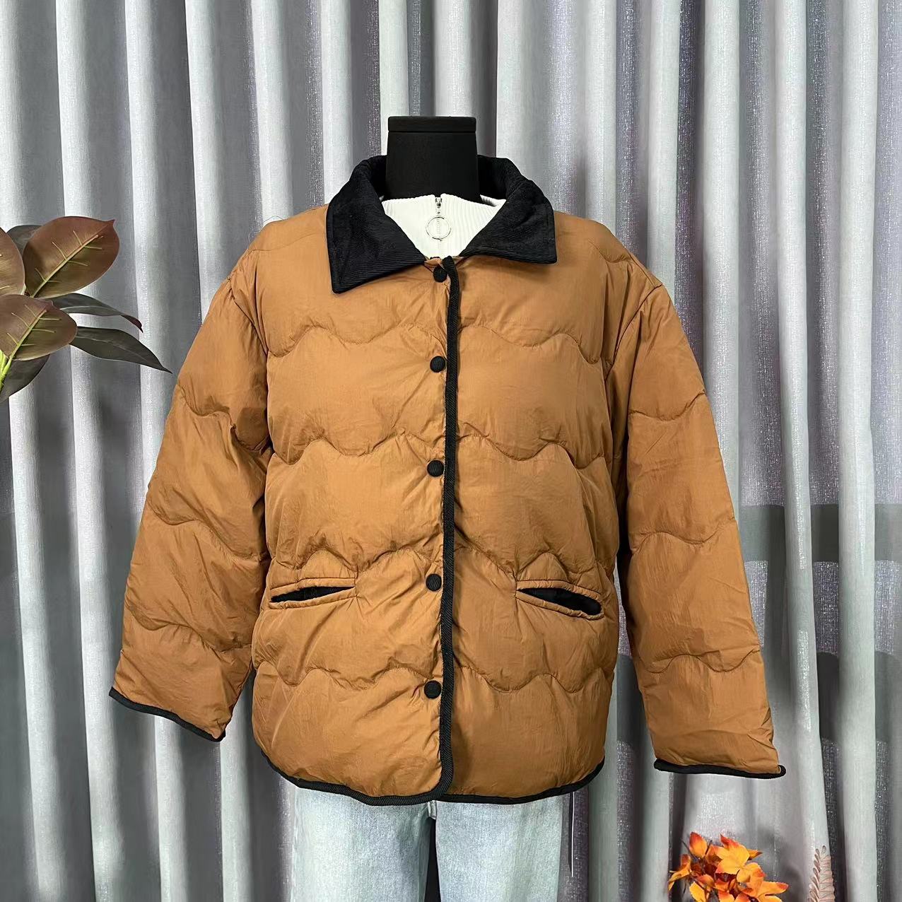 A891 品牌折扣冬季女装羽绒服 棕色 20231208-24