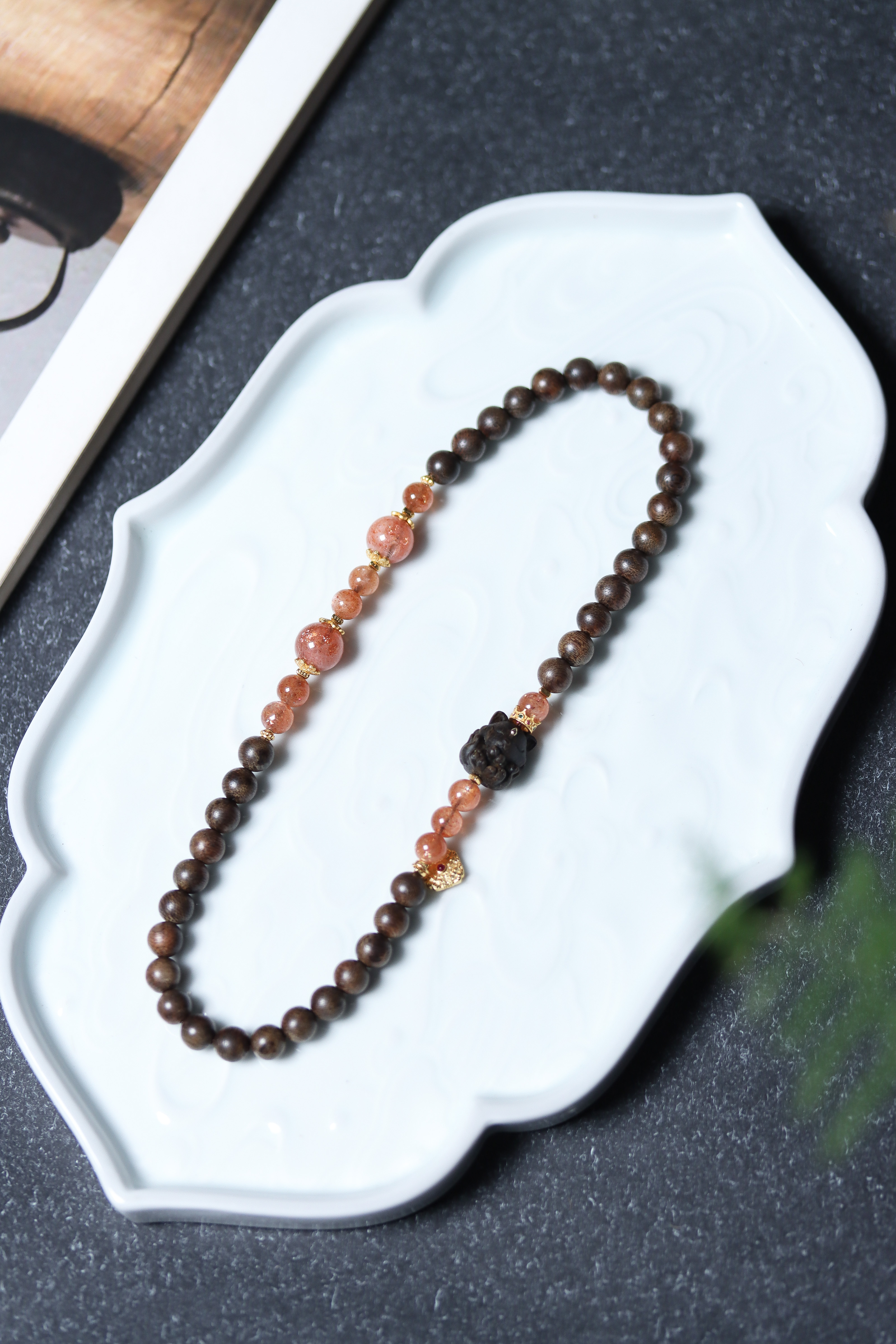 沉香【凤萧】□紫棋6MM凤九两圈手串