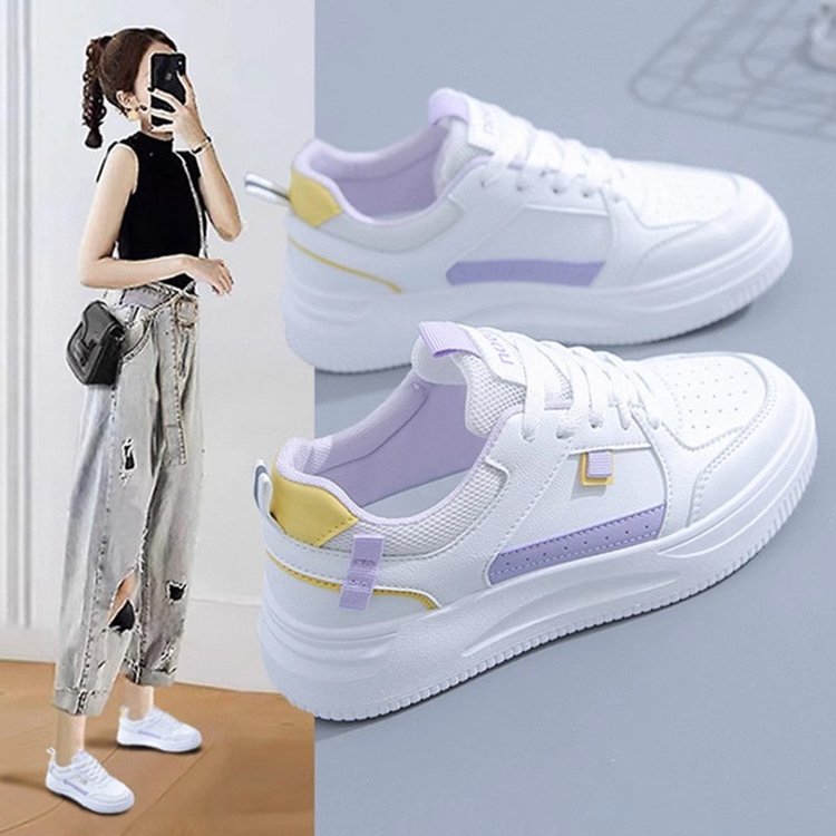 红蜻蜓牌网红同款厚底小白鞋女2023秋季新款百搭增高轻便透气ins