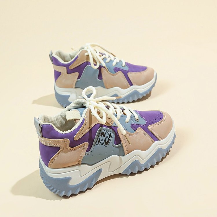 红蜻蜓牌爆款内增高女鞋老爹鞋ins2023秋季百搭软底时尚高帮休闲