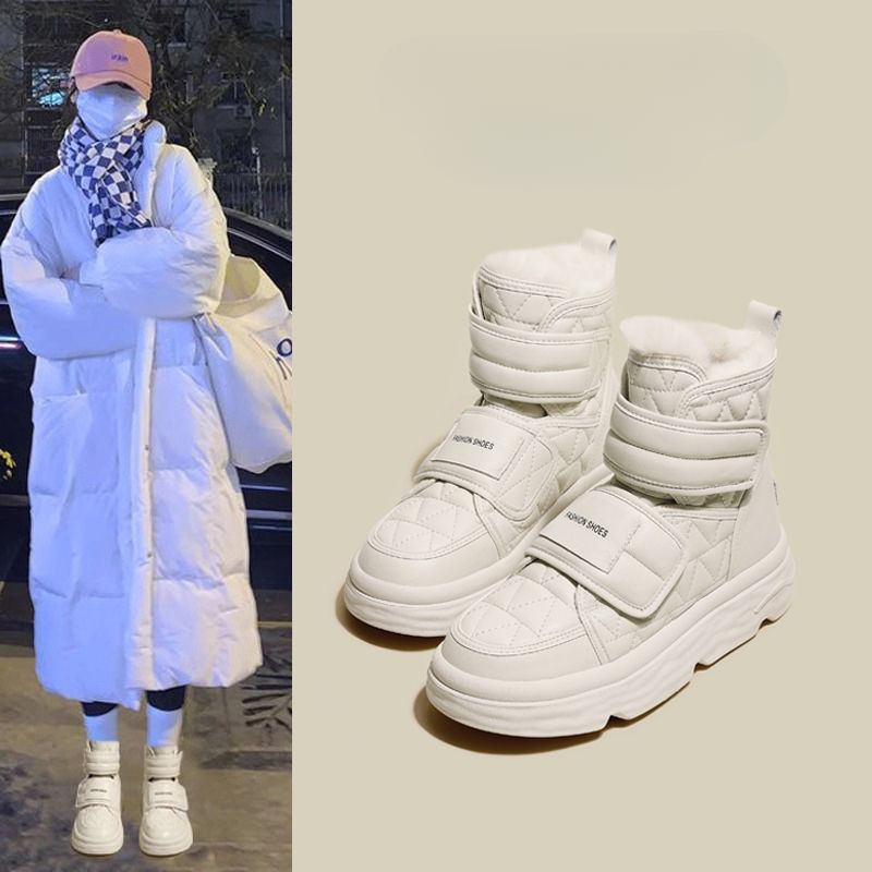 红蜻蜓牌雪地靴女加绒靴子棉鞋2023冬季新款鞋子防水防滑女款东北